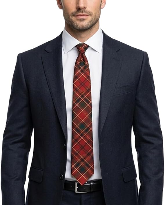 mens tartan tie - Scottish Tartan Classic neckties for men - Business, Wedding & Formal Wear