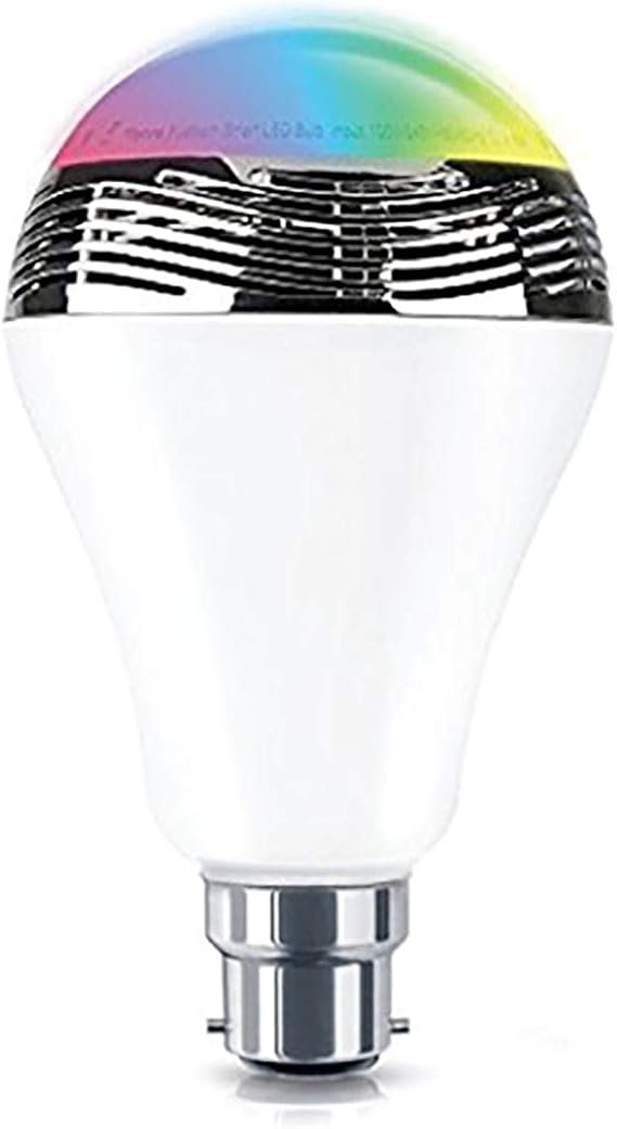 MSC New Wireless Bluetooth 4.0 Speaker Bulb B22 (E27-Available) Smart LED Light Play Audio Music RGB Lamp (B22 *1)