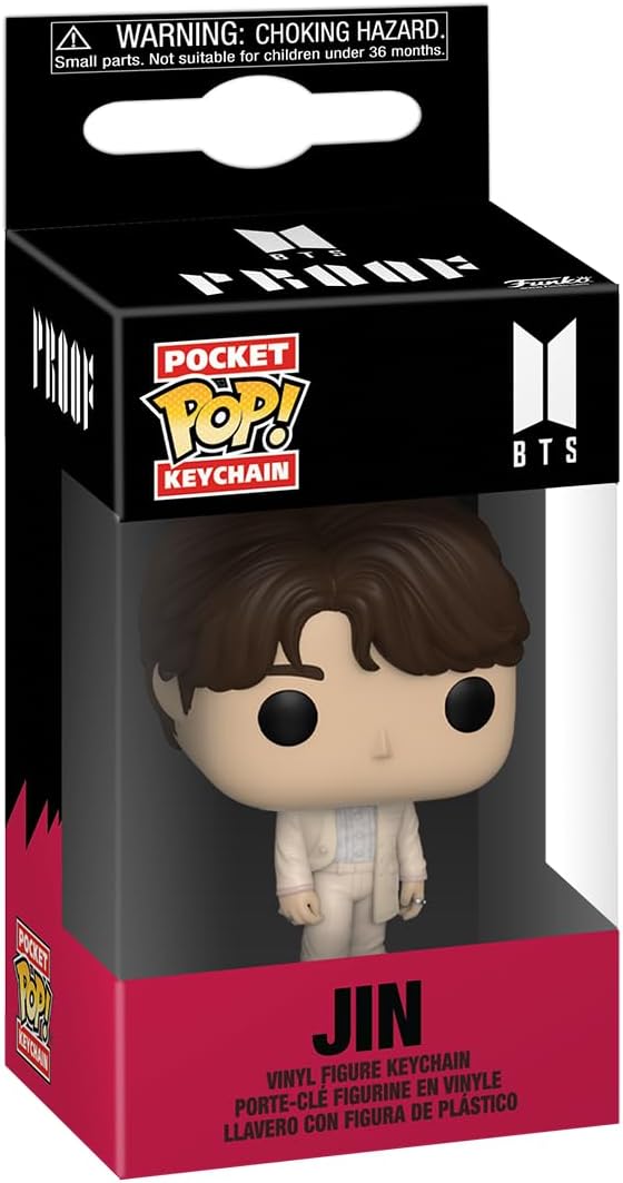 Funko Pop! Keychain: BTS - Jin Novelty Keyring - Collectable Mini Figure - Stocking Filler - Gift Idea - Official Merchandise - Music Fans - Backpack Decor