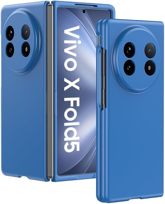 Case Compatible with vivo X Fold 5, Anti-Scratch Ultra-thin Hard PC Protective Case, Fold Cover-Blue