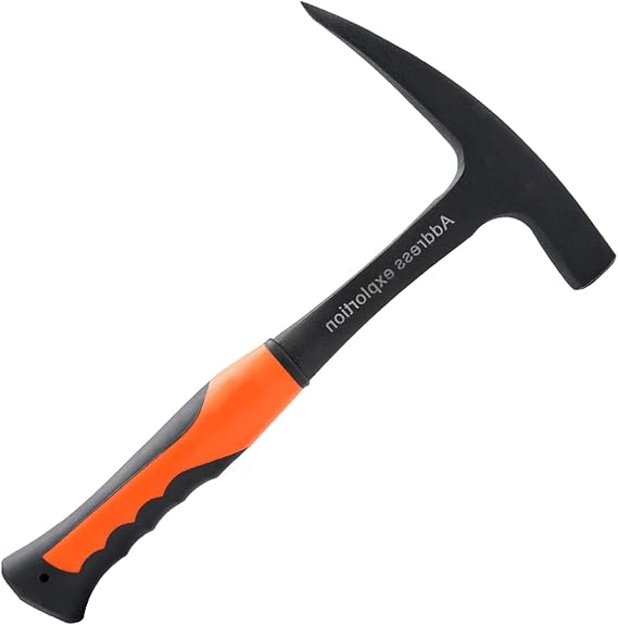 Geological Exploration Hammer - Professional Pointed Geological Hammer Multifunctional Hand Tools Outdoor Geology Mineral Exploration Tool for Exploration