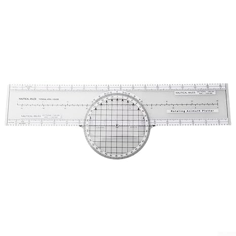 Aviation Plotter 360 Degree Rotating Sliding Ruler Navigation Technology Pilot Flight Planning Tool