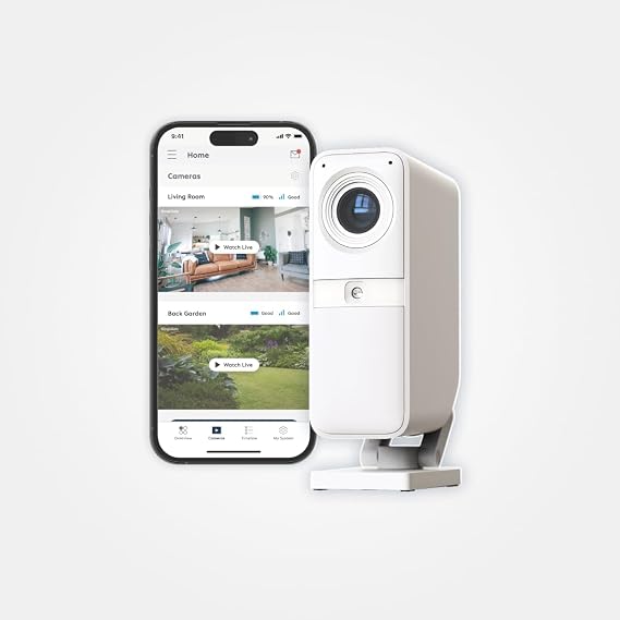 SimpliSafe Wireless Indoor Home Security Camera with Two Way Audio, AI-Powered Motion Detection, Built-in Siren, HD Video, White, ONLY compatible alarm systems. Not a standalone camera