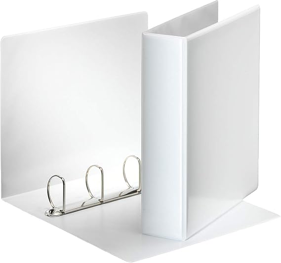 Esselte Essentials Presentation Binder, PP, 5 cm Ring Diameter, 49705 - A4, White