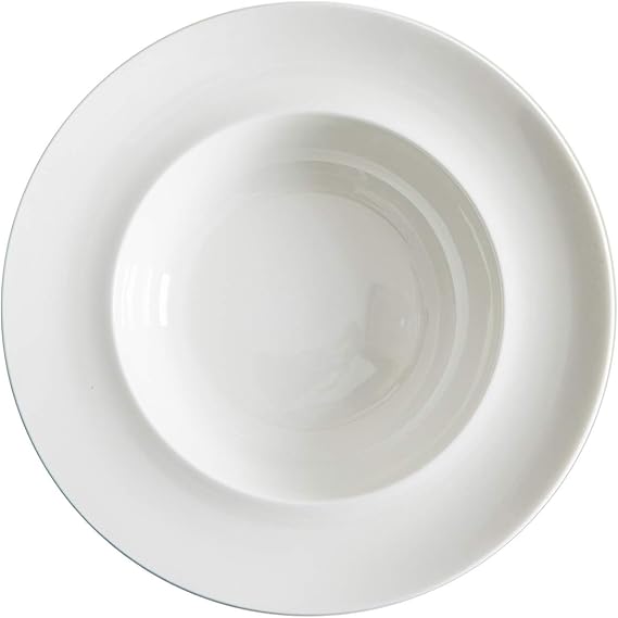 Liudan Dinner Plates Durable White Porcelain Dinner Plates, Pasta, Salad, Soup Round Plate, Elegant Plate Suitable for Restaurant, Family, Party Use Dishes Dessert Plates (Size : 4pack)
