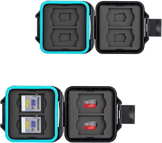 JJC Memory Card Case Carrying Box for 4 SD & 4 Micro SD Cards