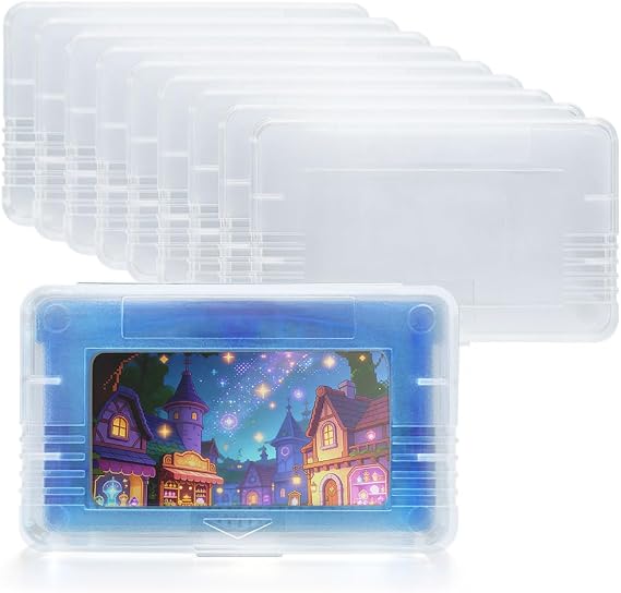 Mcbazel 10 Pack Transparent Game Cartridge Storage Case for GBA, Protective Game Case for Game Boy Advance GBA, GBA SP, Game Boy Micro