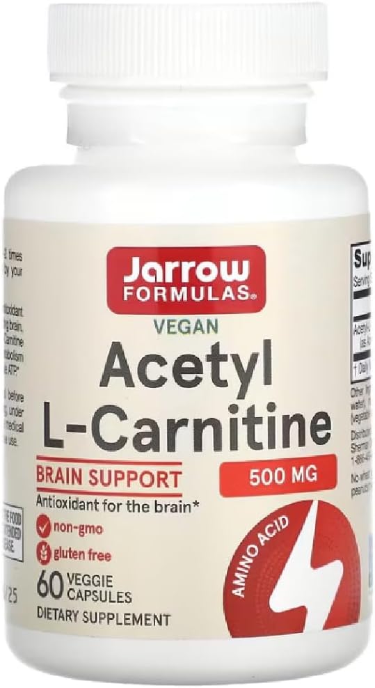 Jarrow Formulas - Acetyl L-Carnitine | 500 mg to Support Cognitive Health - 60 Capsules