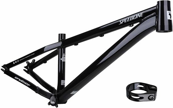 Dirt Jump Bike Frames 26er Aluminum Alloy Disc Brake Frame 12.4in XC/AM Trail Hardtail Bike Frame Quick Release Frame 10 * 135mm QR External Routing(Black Purple)