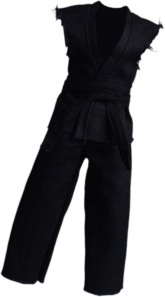1:12 Scale Action Figures, Samurai Kimono, 15cm Figure, Judo Uniform, DIY Doll, Costume, Cosplay, Handmade Doll Clothes, black