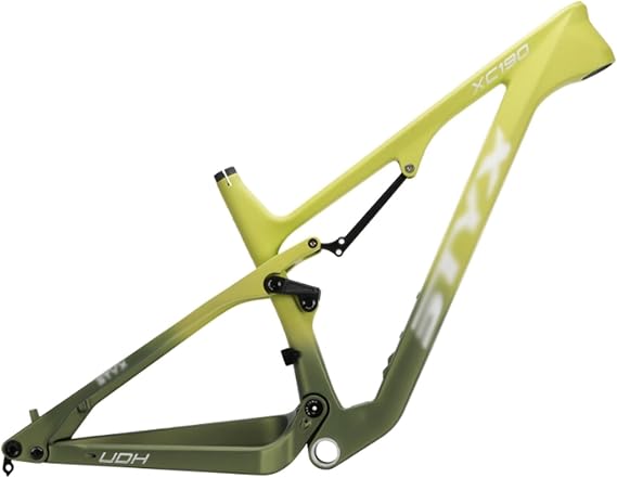 29in Off Road Downhill Mountain Bike Frame, Carbon Fiber Thru Axle 12x148mm Disc Brake 15/17" Soft Tail Suspension Frame