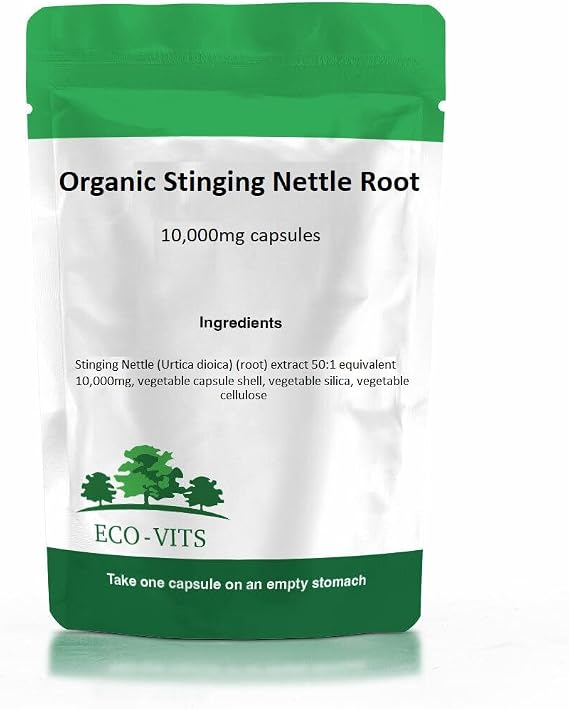ECO-VITS Organic STINGING Nettle Root Extract 10,000 MG 365 CAPS