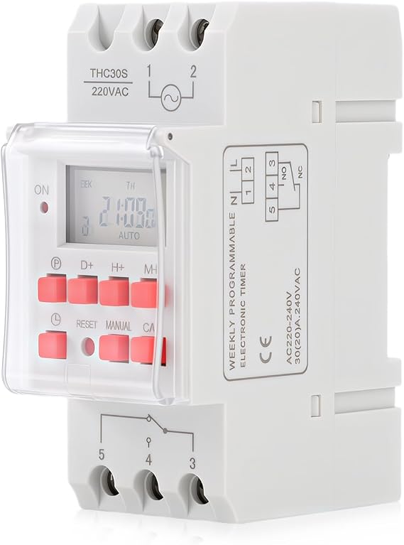 Digital Timer Switch 12V 30A LCD Programmable Weekly Timer Relay
