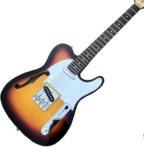 Custom Sunset-Colored TELE Electric Guitar with Rosewood Fingerboard and Chrome Hardware - Professional and Guitarra Electrica