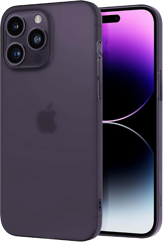 BUFF LABS iPhone 14 Pro Max Slimfy İnce Saydam Kılıf (Mor)