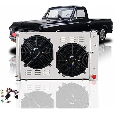 3 Rows Radiator for 1970-1987 Chevy Caprice Monte Carlo Camaro CKPG 10 20 30 Suburban Pickup1972-1980 GMC Jimmy CKG 15 25 35 1500 2500 3500 Aluminum Radiators Shroud Fan Relay Kit