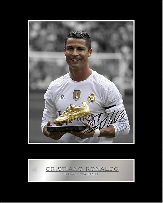 Cristiano Ronaldo Signed Mounted Photo Display Real Madrid FC