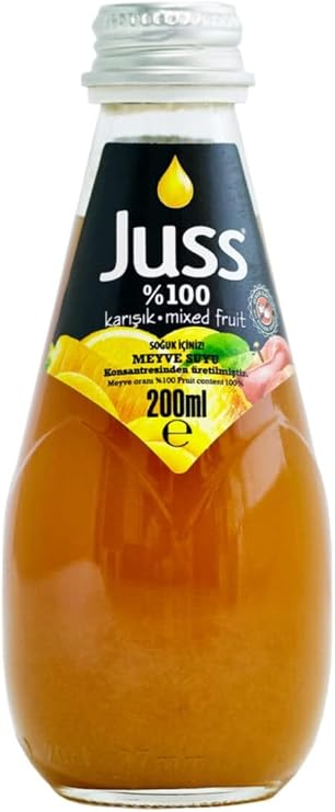 JUSS Cam 200 ml%100 Karışık Meyve Suyu