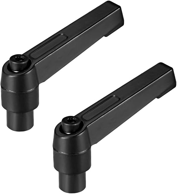 sourcing map M6 Handle Adjustable Clamping Lever Thread Push Button Ratchet Female Threaded Stud 2 Pcs