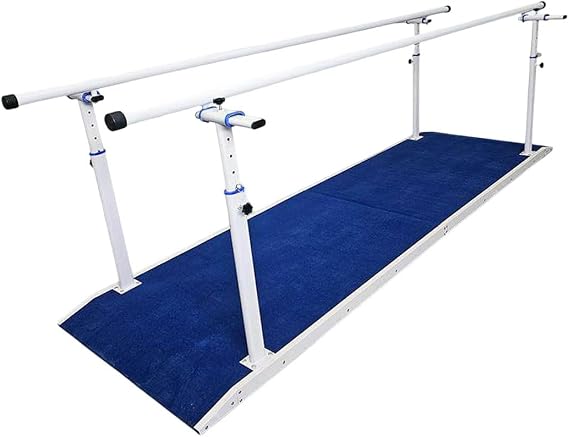 Parallel Bars for Physical Therapy, Adjustable Height & Width Training Bars, Heavy Duty Rehab Equipment for Walking Balance Issues & Home Exercises(Blue)
