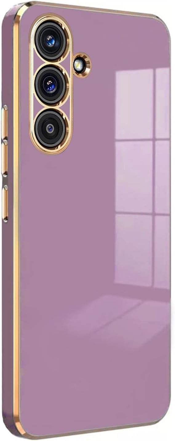 Microsonic Samsung Galaxy S24 için Kılıf Olive Plated Lila [Galaxy S24 ile Uyumlu Kılıf - Lila]