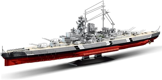WW2 Bismarck Battleship Building Block Set One of the Military Series MOC German One of the Military Series German Bismarck Large Warships Suitable for Adults Clamping Blocks Technology Ship