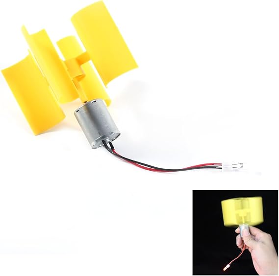 Vertical Wind Generator, 0.55W Mini Wind Turbines Generator 5.5m/s Wind Turbine Vertical Wind Turbines Kit DIY Teaching Model Experimental Model for DIY Teaching 100-6000 rpm
