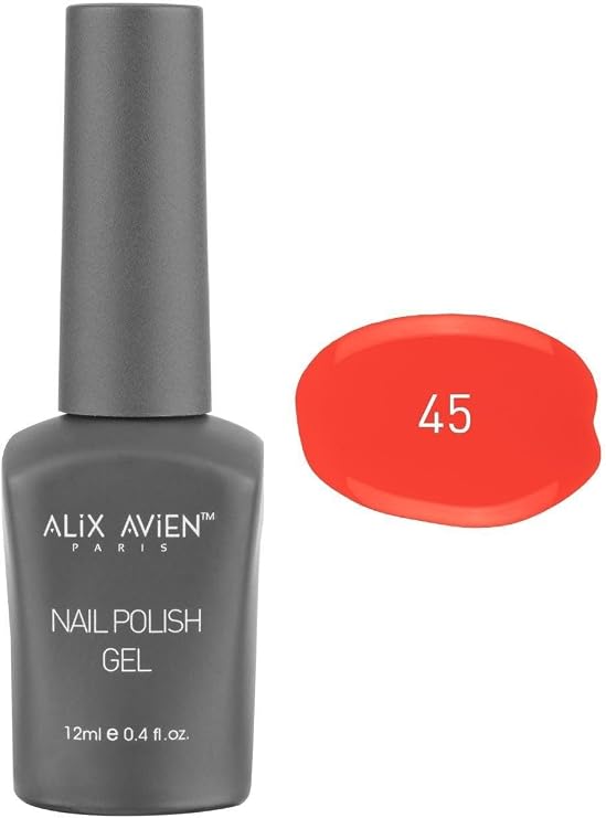 ALIX AVIEN Uv Kalıcı Kırmızı Jel Oje 45 - Gel Polish - 12 ml
