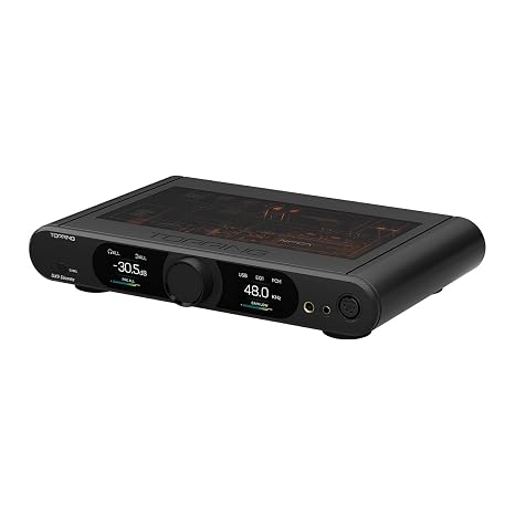TOPPING DX9 Discrete Fully Balanced 1-Bit DAC & Headphone Amplifier | 131dB DNR | Six-Channel NFCA Module | LDAC Bluetooth 5.1 | Ten-Band PEQ | Hybrid Relay Volume Control (Black)