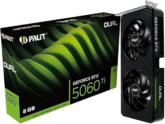 Palit GeForce RTX5060Ti Dual 8GB 128Bit GDDR7 Graphics Card NE7506T019P1-GB2062D