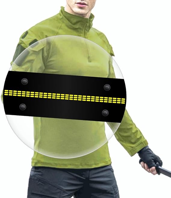Shindn Portable Small Aluminum Alloy Arm Shield Metal Protective Shield Multi-Function Self-Defense Shield Tactical Shield (polymer Shield), 18.5''
