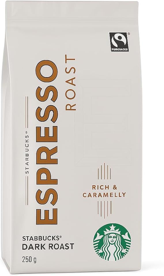 Starbucks Espresso Roast, Whole Bean Coffee (Rich & Caramelly) 227g