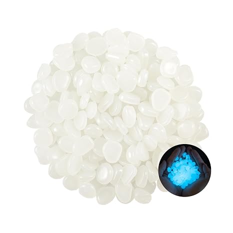 200PCS Glow in The Dark Pebbles, Fish Tank Stones