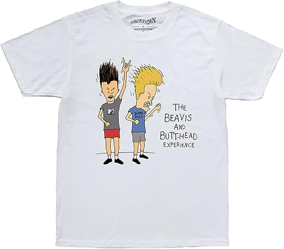 Beavis and Butt-head Anime T-shirt, T-shirt, Summer Clothing, Cotton, Cartoon Print, Sports Top, Short Sleeve, Solid, Loose, Unisex, Large Size, Underwear, Work or School