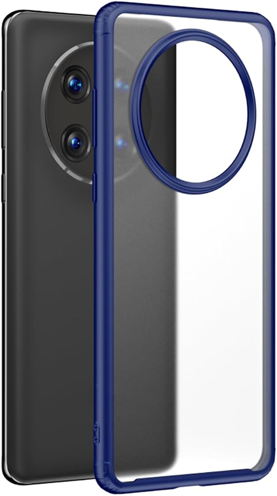 Microcase Huawei Mate 50 Pro Luna Serisi Köşe Korumalı Sert Rubber Kılıf - AL3422 Mavi