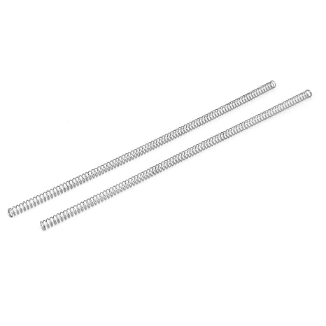 sourcingmap Compression Spring,304 Stainless Steel,8mm OD,1mm Wire Size,305mm Free Length,Silver Tone,2Pcs