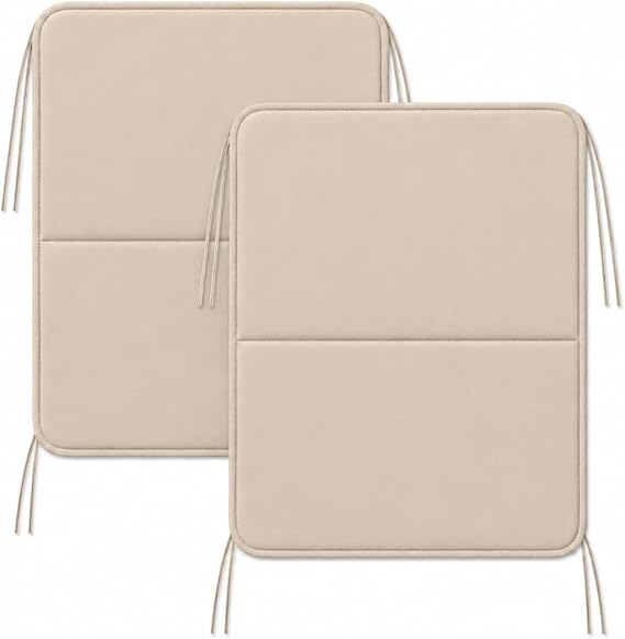 Microcase İple Sabitlemeli Katlanabilir Kamp Sandalyesi Minderi Piknik Outdoor Balıkçılık 40x40 CM 2 Adet Bej - AL5564