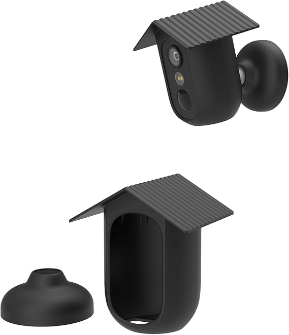 シリコーン保護スキンカバー eufy Security eufyCam C35カメラ用、簡単取り付けEufyカメラケースブラック 1パック-ブラック