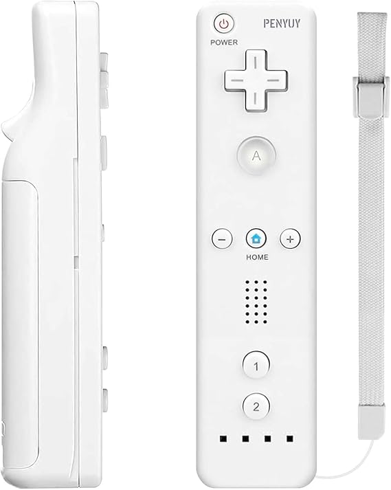 PENYUY Remote Controllers for Wii,Replacement Remote Game Controller Compatible with Nintendo Wii/Wii U, with Silicone Case and Wrist Strap (White)