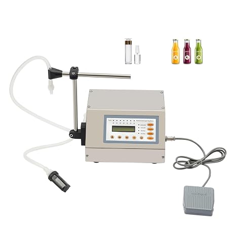Liquid Filling Machine Mini Automatic Bottle Filler Automatic Counting LCD Display for Juice/Essential Oil/Perfume Anti-corrosive