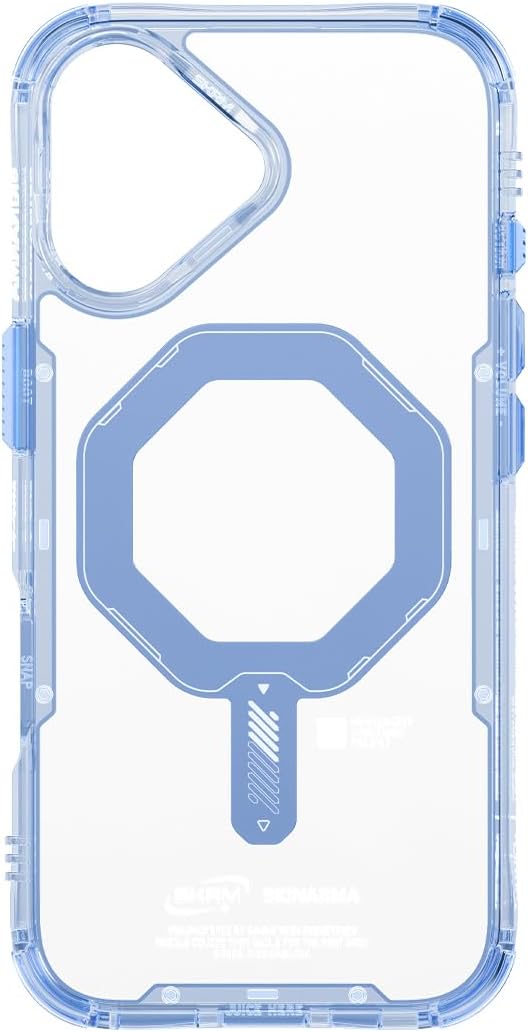 Case Compatible with iPhone 17 Skinarma Saido Cover with Mag-Charging Feature and Transparent Airbag Design (Blue)