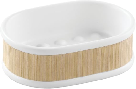 InterDesign Bosphorus Sabunluk Bambu Kaplamalı Seramik Model