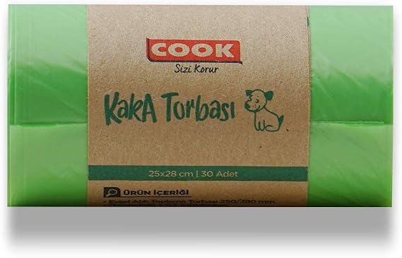 Cook Kaka Torbası, 30 Yaprak, Elma Kokulu, Yeşil