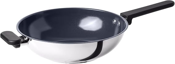 Wok tava, yapışmaz kaplama-paslanmaz çelik, 28 cm