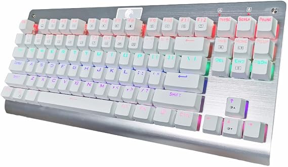 Numeric Keyless 87 Key Backlit Mechanical Keyboard with Tactile Brown Switch | N Key Rollover | Multi Color | Multimode White