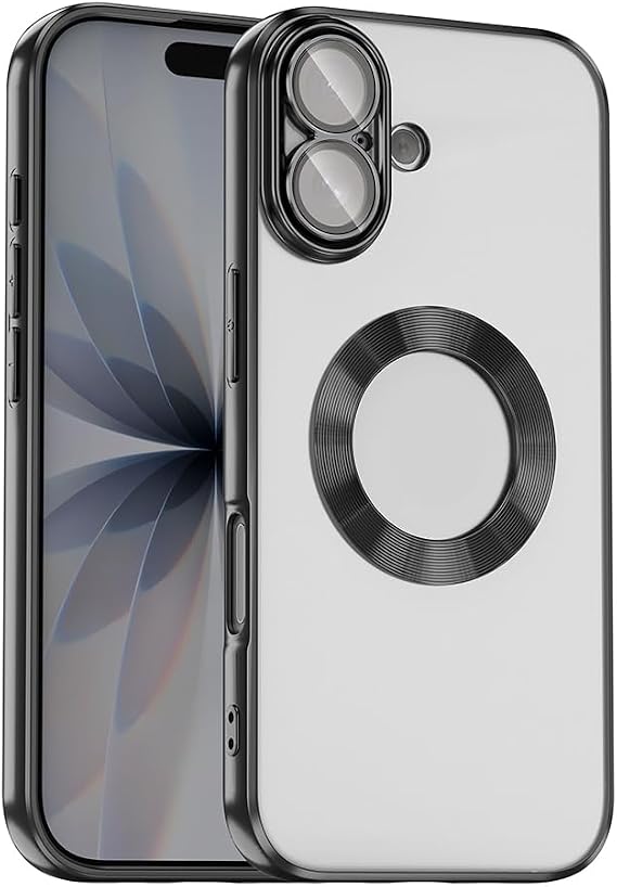 Spia Apple iPhone 17 ile Uyumlu Kılıf Siyah Disk Kapak Kamera Korumalı (Apple iPhone 17 ile Uyumlu, Siyah)