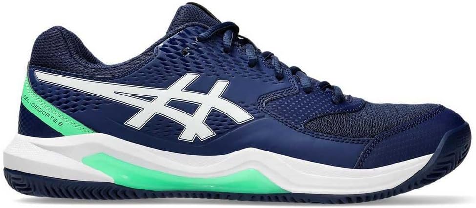 ASICS Dedicate 8 Clay Mann Tennis Shoes Blue White