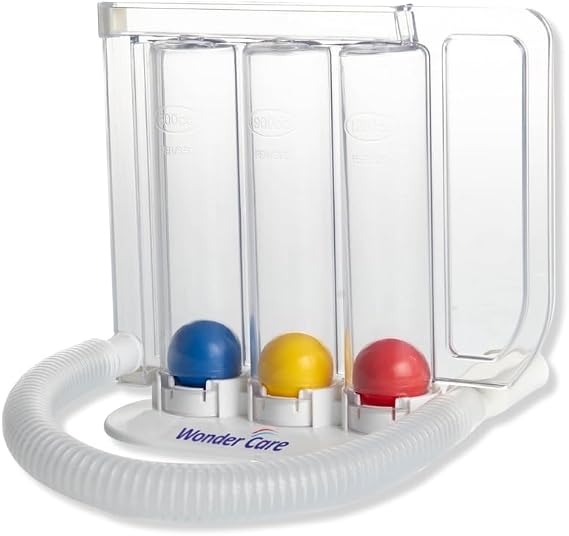 Wonder Care - 3 Balls Incentive Spirometer | Deep Breathing Lung Exerciser | Washable and Hygienic
