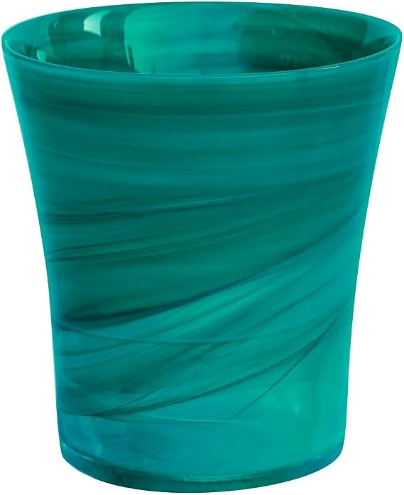 Ecoware 7468T 13.5 cm Internal Diameter Recyclable Glass Flared Orchid Planter (Teal)