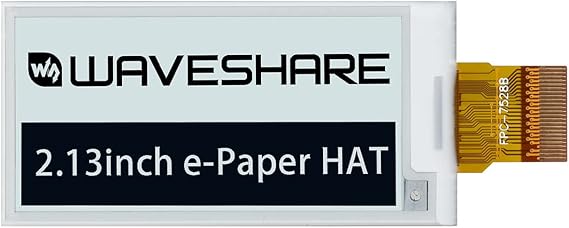waveshare 5.4 cm E-Ink Raw Display Raspberry Pi 4B/3B+/3B/2B/B+/A+/Zero/Zero W/WH/Zero 2Wシリーズボード対応 250x122解像度 PCBなしのSPIインターフェース 部分リフレッシュをサポート